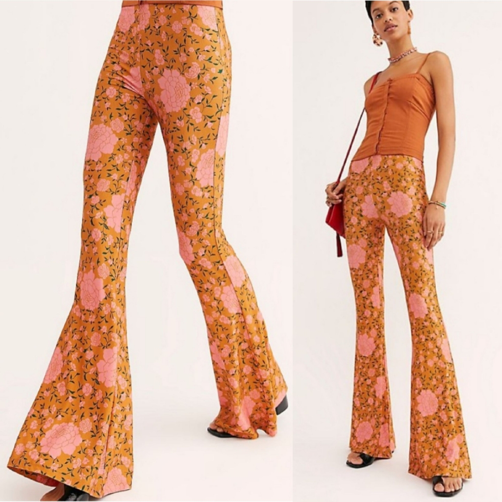 New Novella Royale Janis Bells Copper Flamenco L Pant Leggings Bell Bottoms Bnwt
